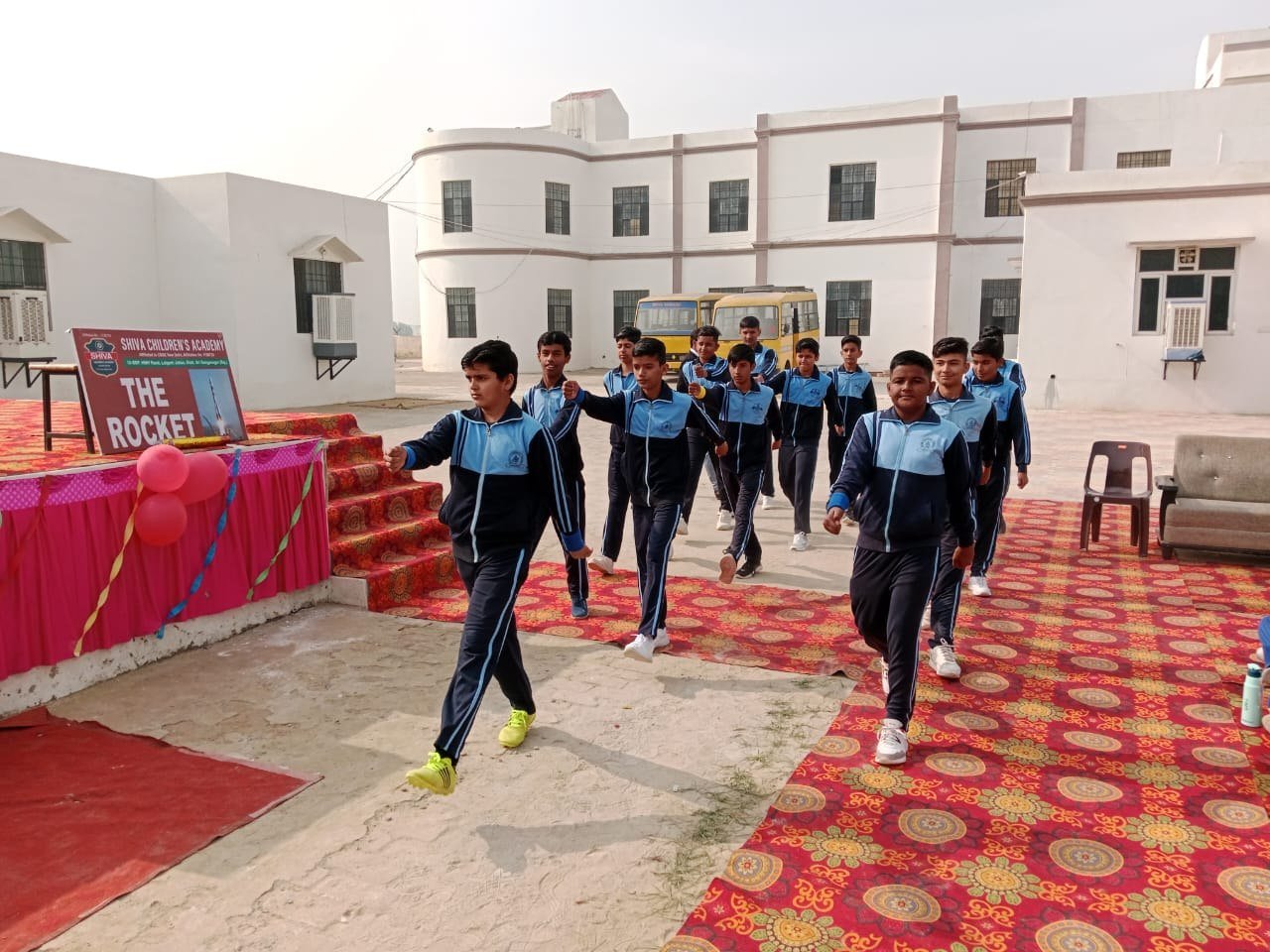 Students performing outdoors